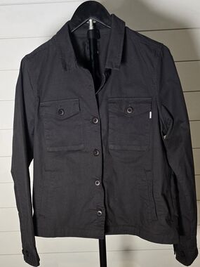 Vuori Charcoal Grey Button-Front Utility Jacket M